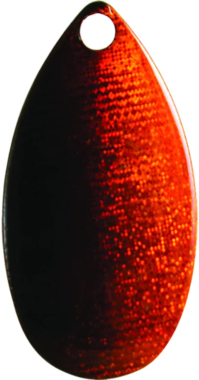 Indiana Spinner Blade Sz 4 BLACK ORANGE IRIDESCENT FOIL