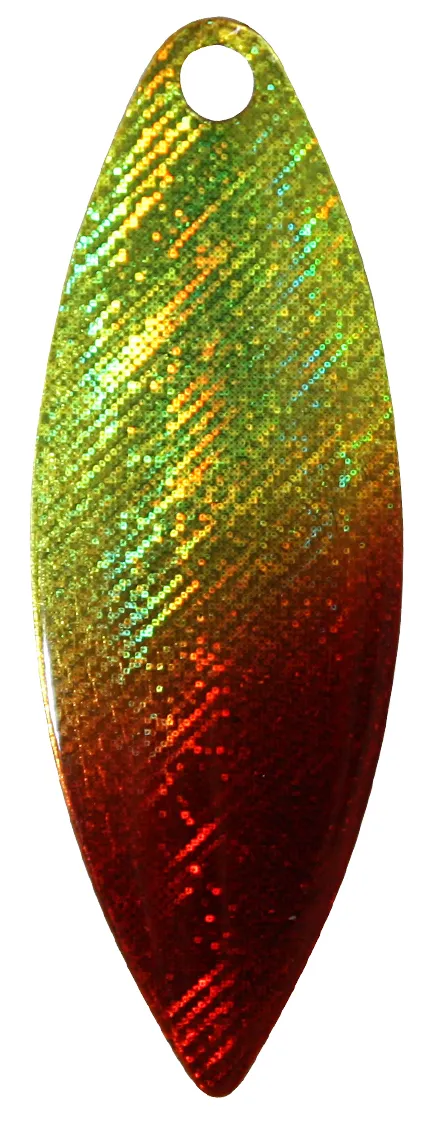 Deep Cup Colorado Spinner Blade Sz Chartreuse Red Iridescent Foil