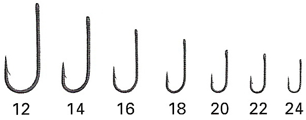 1110 Wide Gape Dry Fly Hook, Straight Eye - Size 24
